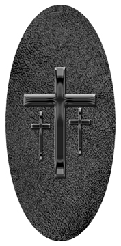 DG5000-517-BK-SH-BK Black 3 Crosses Shimmer Black